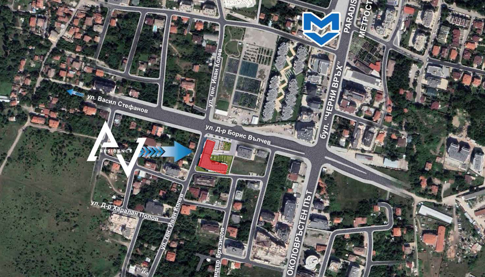 Локация на сградата AltaVita Residence